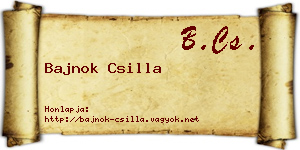 Bajnok Csilla névjegykártya