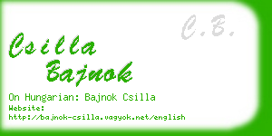 csilla bajnok business card